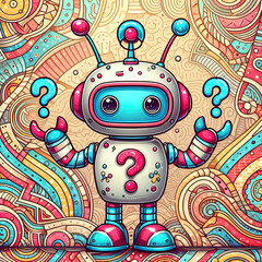 Ein Foto eines kleinen lustigen Roboters