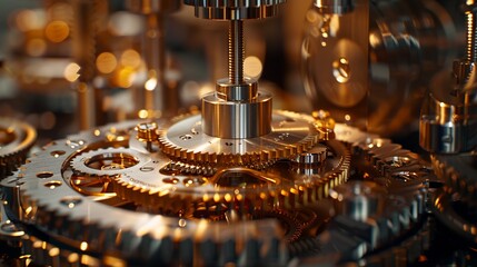 Fototapeta na wymiar A watchmakers workshop, where tiny gears and springs are assembled with precision, the fragrance of meticulousness accompanying each delicate movement 8K , high-resolution, ultra HD,up32K HD