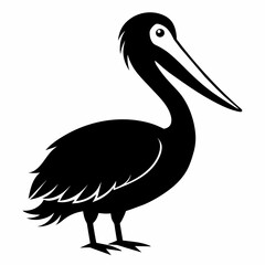 pelican silhouette vector illustration