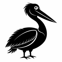 pelican silhouette vector illustration
