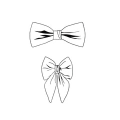Illustration of bow tie line icon set vector isolated man on white background - Vector