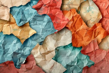 Seamless torn paper pattern for a dynamic and energetic design