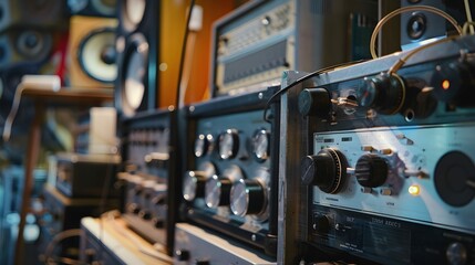 Vintage audio and video gear in store