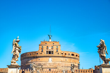 Fototapeta premium Rome italian city ancient and modern mouments and streets