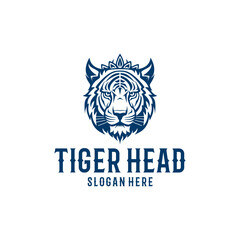The king of tiger logo vector illustration