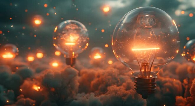 A brainstorming session inside a bubble floating in an ether of potential ideas