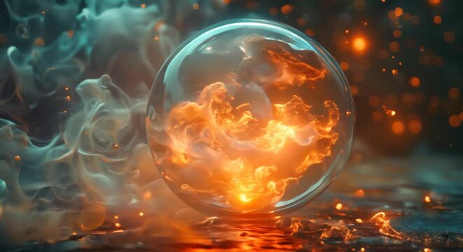 A brainstorming session inside a bubble floating in an ether of potential ideas