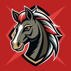 horse head logo vector illustration
