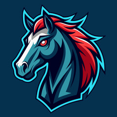 horse head logo vector illustration