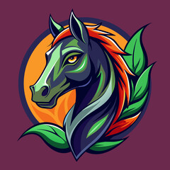 horse head logo vector illustration