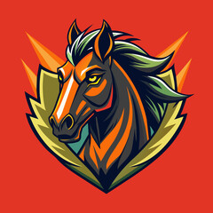 horse head logo vector illustration