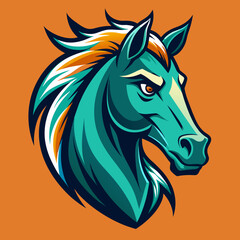 horse head logo vector illustration