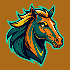 horse head logo vector illustration