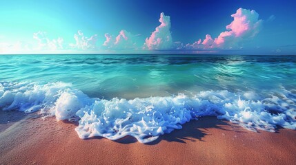 vivid beach background with copy space