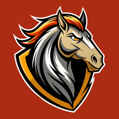 horse head logo vector illustration