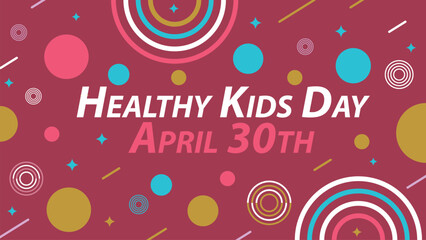 Obraz premium Art & IllustrationHealthy Kids Day vector banner design