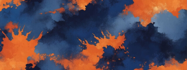 Tangerine Twilight, Warm Orange and Midnight Blue Background with Subtle Texture, Evoking Evening's Splendor.