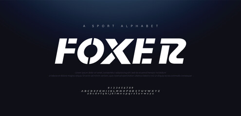 Sport modern italic alphabet fonts and number. Typography, abstract technology, fashion, digital, future creative logo font. vector illustration