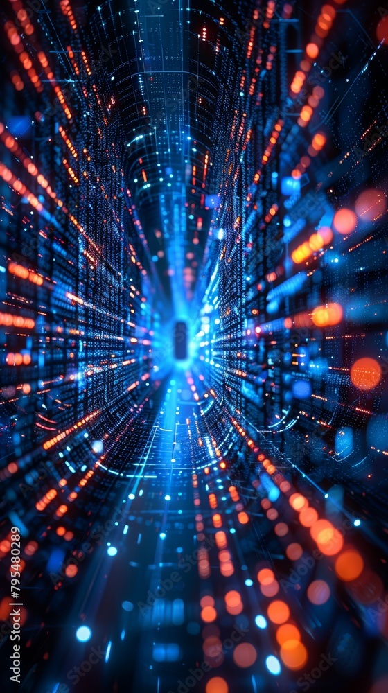 Poster abstract data tunnel in digital space