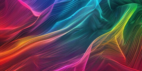Abstract glitch rainbow background with moire pattern 16k ultra HD resolution - obrazy, fototapety, plakaty