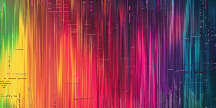Abstract glitch rainbow background with moire pattern 16k ultra HD resolution