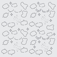 Organic shapes, spots, lines, dots. Vector set of minimal trendy abstract hand drawn doodle elements for graphic design