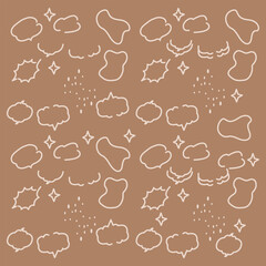Organic shapes, spots, lines, dots. Vector set of minimal trendy abstract hand drawn doodle elements for graphic design