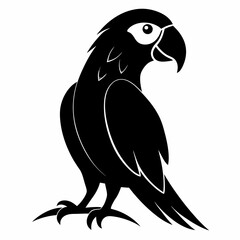 Macaw sillhouette vector illustration