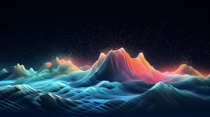 Data-driven aurora, a breathtaking 3D abstract northern lights scene powered by flowing algorithmic patterns