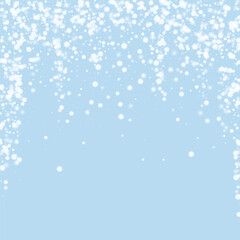 Magic falling snow christmas background. Subtle