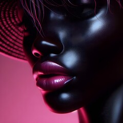 Silent Whispers of Elegance: A Close-Up of Feminine Grace and Powerful Beauty Contrast
