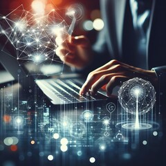 Unlocking the Matrix of Data Security: A Close-up of a Cyber Specialist Engaged in Advanced Encryption