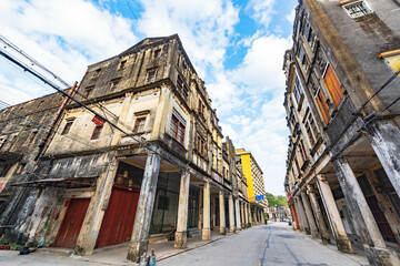 An old arcade in a small town in Taishan, Jiangmen, Guangdong