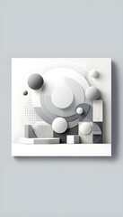 Monochrome Medley: A Study in Geometric Serenity and Minimalist Design