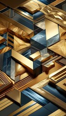 Architectural Symphony: Contrasting Textures and Hues in a Bold Abstract Composition