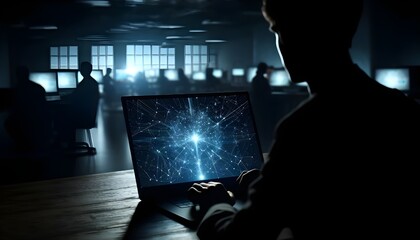 Unlocking the Matrix of Data Security: A Close-up of a Cyber Specialist Engaged in Advanced Encryption