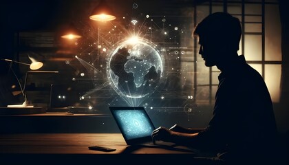 Unlocking the Matrix of Data Security: A Close-up of a Cyber Specialist Engaged in Advanced Encryption