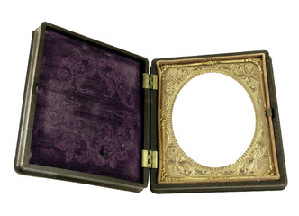 Antique Daguerreotype open picture case