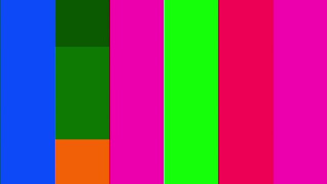 Colorful Bar wipe and colors abstract background transitions, a great motion graphic stripes or lines, Distorted Television bars shapes signal. Error on the test signal. Broadcast Hi-Tech Small 