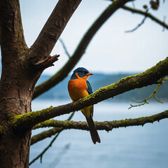 bird sitting on tree