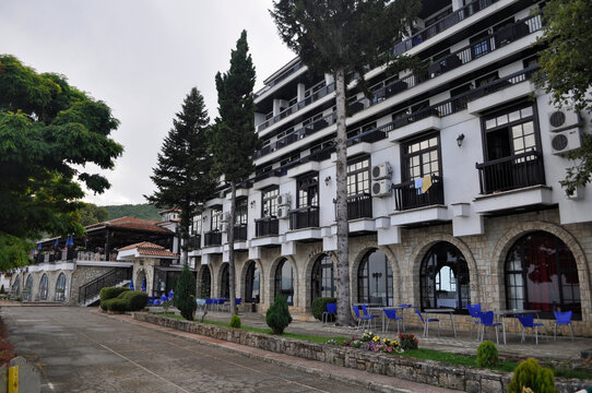 Hotel Biser on the shore of Lake Ohrid near Kalishta, Struga