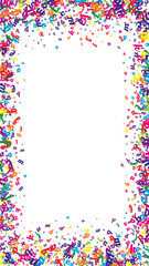 Flying latin letters. Colorful childish scattered