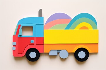 Naklejka premium Truck truck vehicle craft.