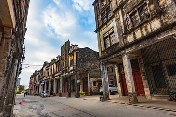 An old arcade in a small town in Taishan, Jiangmen, Guangdong