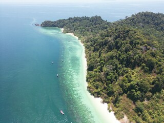 Drone picture at Paradise Beach, Koh Kradan