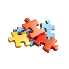 Fototapeta premium red puzzle piece