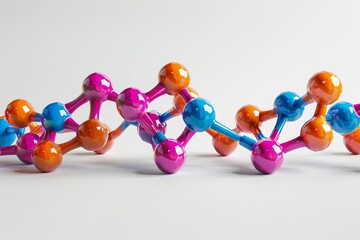 3D rendering of a colorful molecular structure