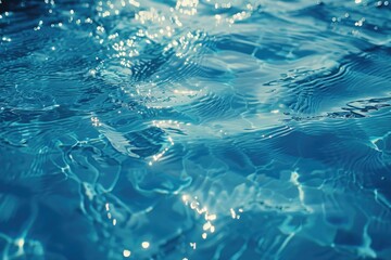 water surface of a pool with waves