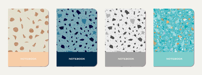 Notepad cover design. Terrazzo abstract