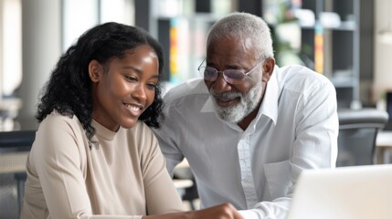 Obraz premium An Intergenerational Office Learning